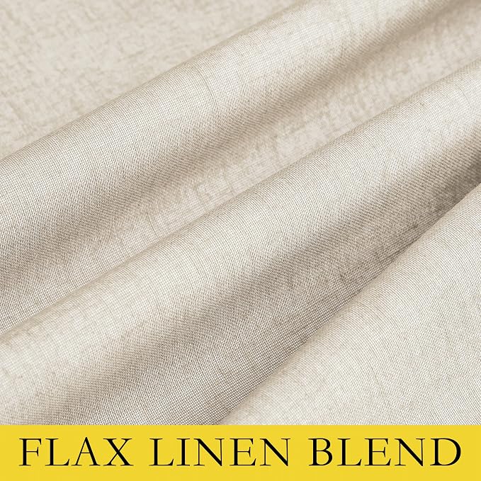 NICETOWN Linen Blackout Cold Blocking Curtains 63" Long - Image 8