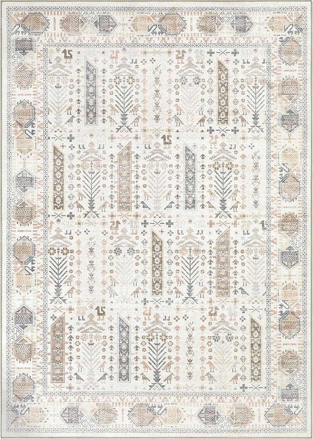 10x14 Area Rug for Living Room- Machine Washable Soft Oriental Vintage Large - Image 9