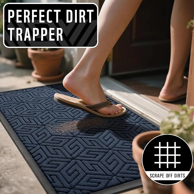 Yimobra Large Door Mat 47x32, All-Weather Waterproof Outdoor Mats - Image 3