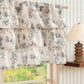 jinchan Ruffled Floral Valance Curtain Shabbychic Linen Window Valance 18 Inch by JINCHAN