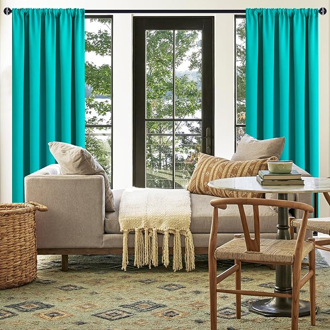JIUZHEN Blackout Curtains for Bedroom– Thermal Insulated, Noise Reducing Room - Image 2
