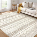 Nakagishi Area Rug Living Room Rugs: 5x7 Machine Washable Boho Large Neutral by NakagishiAreaRug