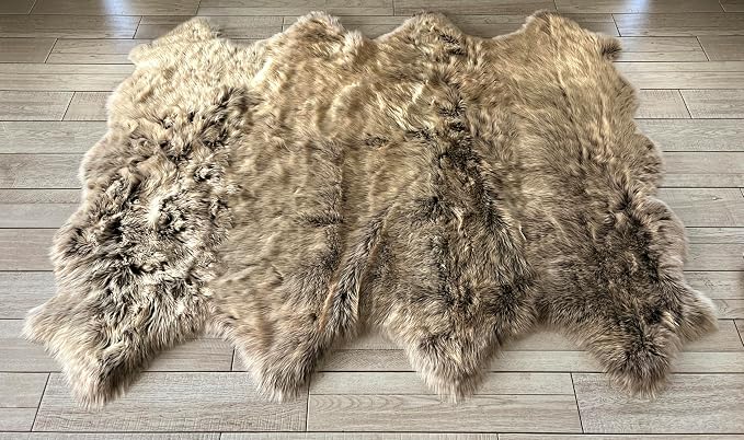 Free Shape Luxury Soft Fluffy Shag Area Rug Octo 8 Pelts 6'x8', 180x240 cm - Image 2