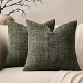 ZeeMart Fine-Textured Throw Pillow Covers Set of 2, 20x20 Inch Olive, Soft by ZEEMARTONLINE
