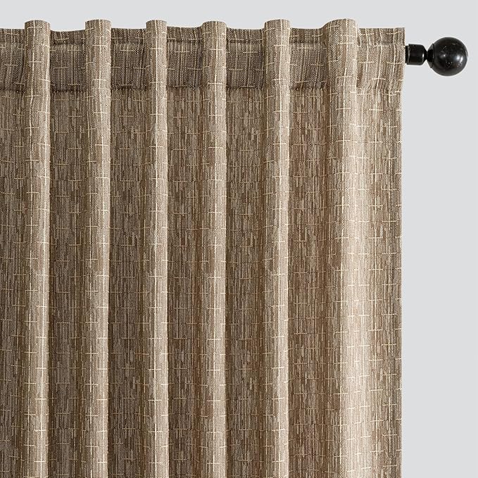 MIULEE Decorative Back Tab Linen Curtains by MIULEE