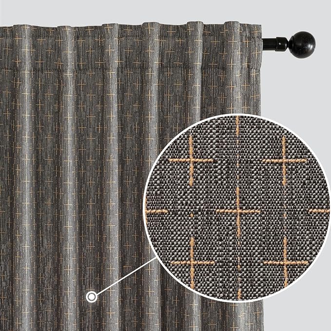 MIULEE Decorative Back Tab Linen Curtains by MIULEE