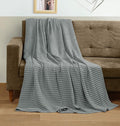 Utopia Bedding Cool Grey 100% Cotton Waffle Blanket 300 GSM Soft Lightweight by UTOPIABEDDING