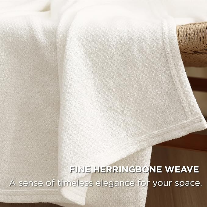 Bedsure GentleSoft 100% Cotton Large Throw Blanket - Image 3