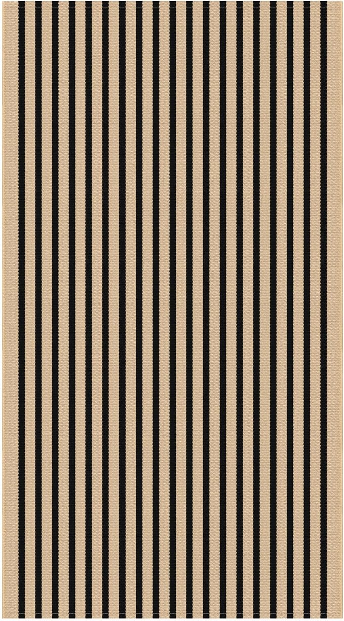 IOHOUZE Striped Area Rug 5'x7' Indoor Outdoor Rug, Washable Area Rug - Image 8