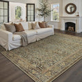 PureCozy Area Rug 8x10 Brown Living Room Washable Vintage Carpet Non Slip by PureCozy