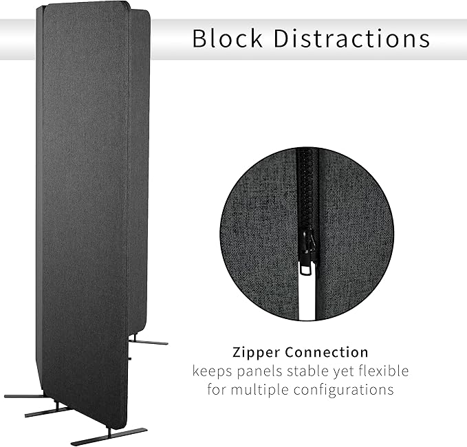 VIVO Freestanding 72 x 66 inch Privacy Panel, Cubicle Divider, Acoustic Wall - Image 5