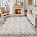 GarveeHome Washable Rugs for Living Room 10x13 Vintage Neutral Area Rug by GarveeHome