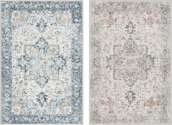 GENIMO 2x3 Reversible Door Mat for Entryway, Machine Washable Non Slip Vintage - Image 7