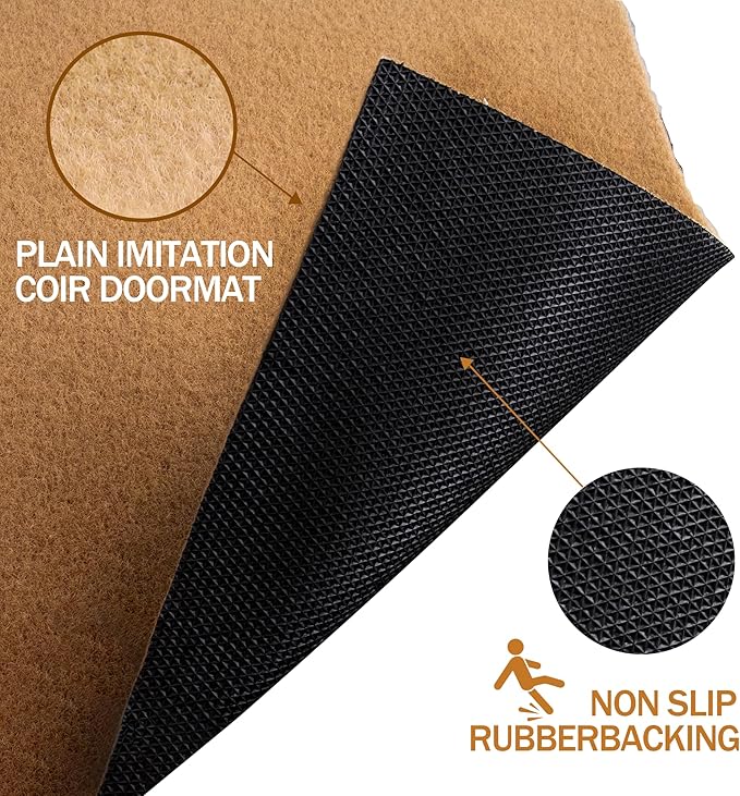 4 Pack Blank Door Mats, 30x17 Inch Artificial Coir Door Mats Outdoor - Image 4