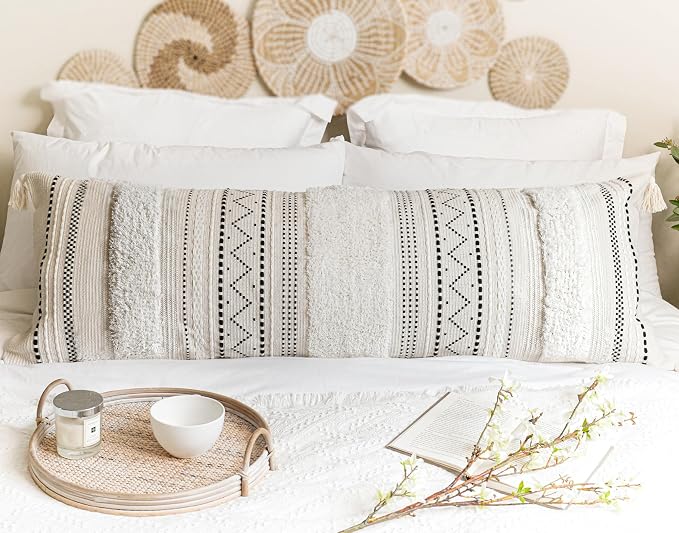 BlissBlush 20X54 Oversized Large Lumbar Pillow Cover - Image 6