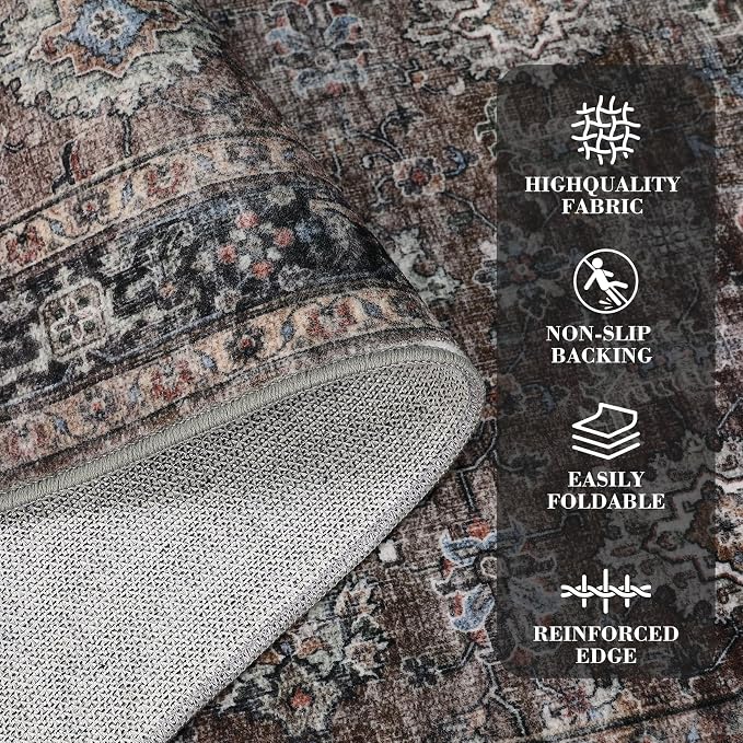 GarveeHome Area Rugs 4x6 Vintage Printed Floor Carpet - Image 4