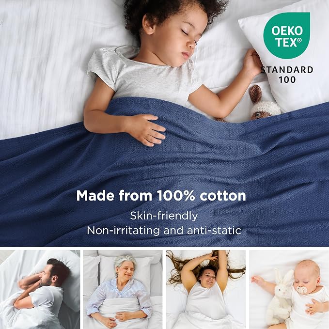 Bedsure GentleSoft 100% Cotton Blanket King Size - Image 2