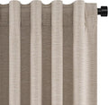 Topfinel Linen Blackout Curtains 63 Inch Long by Topfinel