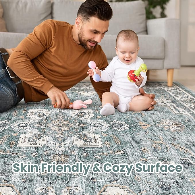 Vintage Living Room Area Rug 8x10 - Image 3