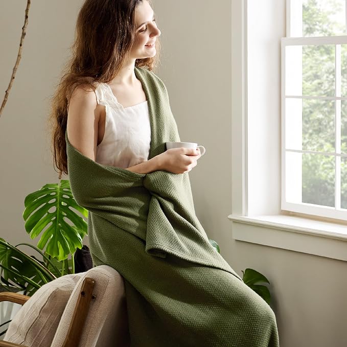 Bedsure GentleSoft 100% Cotton Large Throw Blanket - Image 7