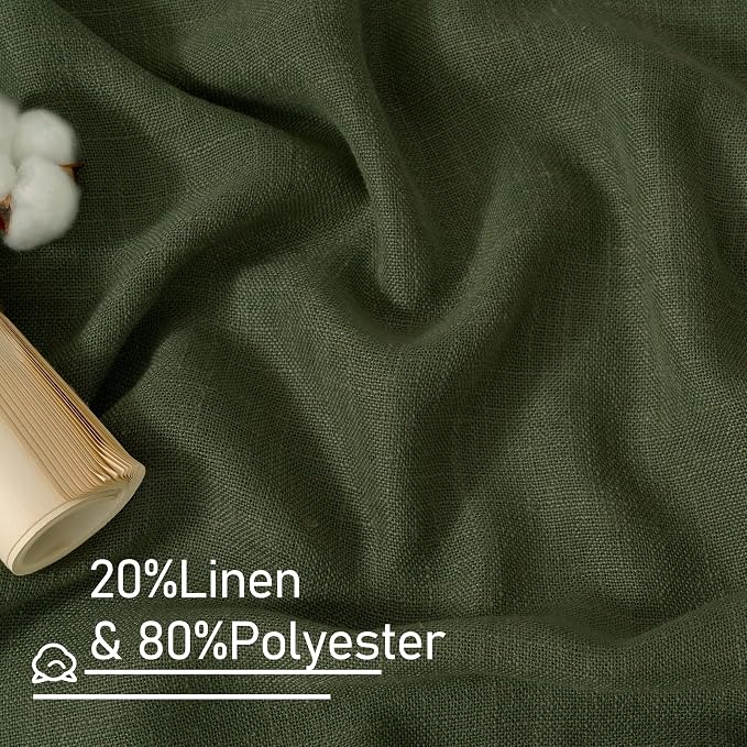 LAMIT Light Filtering Linen Curtains 68 inch - Image 3
