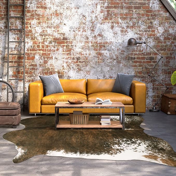 BENRON Faux Cowhide Rug Large, Western Cow Hide Rugs - Image 2