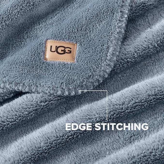 UGG Whitecap King Size Blanket for Bed, Fleece Cozy Blanket, Luxury Warm Large - Image 5
