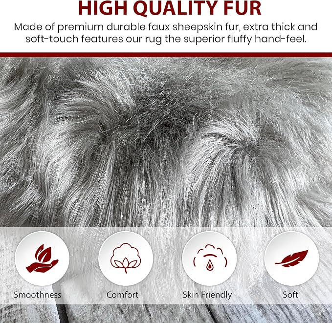 Free Shape Luxury Soft Fluffy Shag Area Rug Duo Decto 12 Pelts 6'x12', 180x360cm - Image 2