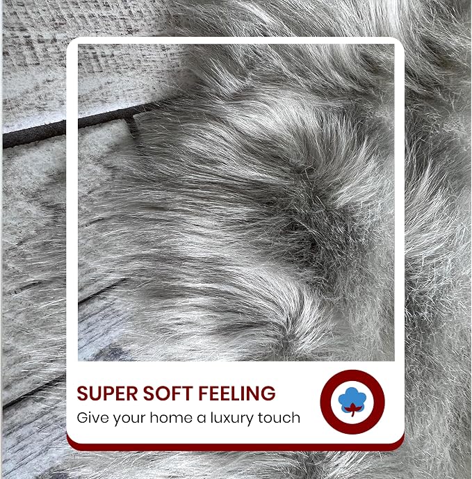Free Shape Luxury Soft Fluffy Shag Area Rug Octo 8 Pelts 6'x8', 180x240 cm - Image 3