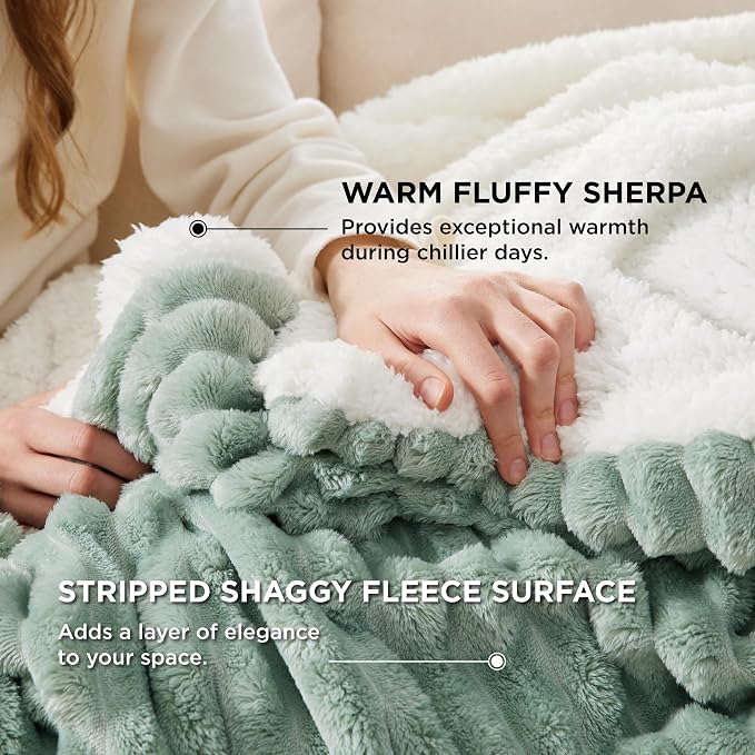 Bedsure Sherpa Throw Blanket for Couch - Image 3