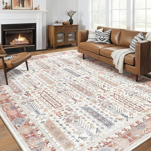 10x12 Area Rug for Living Room- Machine Washable Soft Oriental Vintage Large by homewill