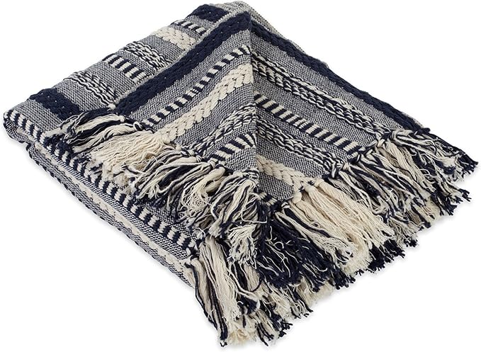 DII Braided Striped Decorative Throw Blanket by DII