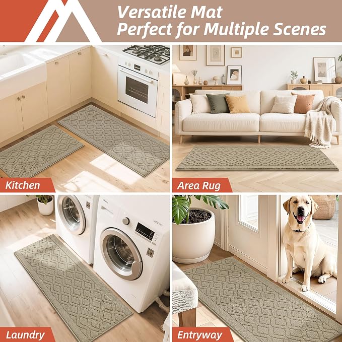 COSY HOMEER 48x20 Inch/30X20 Inch Kitchen Rug Mats Made of 100% Polypropylene 2 - Image 7