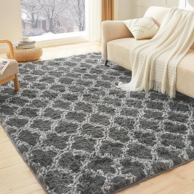 Litanika 6x9 Geometric Shag Area Rug by Litanika