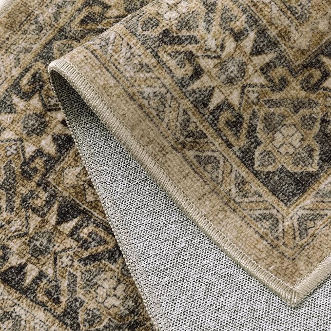 PureCozy 5x7 Brown Black Area Rug - Image 7