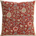 Charlotte Home Furnishings Throw Pillow Covers 16x16 in Red Flowers Decorative by CCharlotteHomeFurnishings