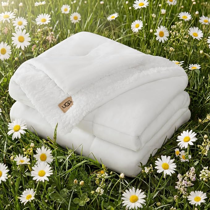 UGG Nita Throw Blanket for Couch, Soft Reversible Plush Throw for Bed or Living - Image 2