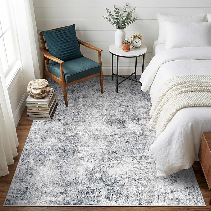 4x5 Area Rug: Washable Low Pile Carpet - Image 2
