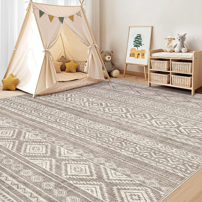 cotiled 10x12 Area Rug Living Room: Washable Boho Rugs - Image 7