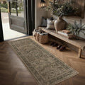 PureCozy Hallway Runner Rug 2x5 Washable Brown Vintage Distressed Runner by PureCozy
