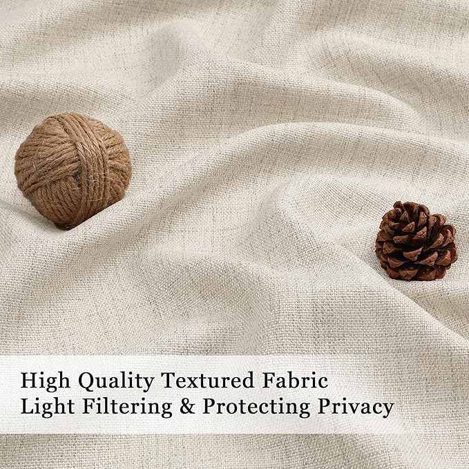 OWENIE Natural Valances for Windows 1 Pcs 20 Inch Length, Light Filtering - Image 2
