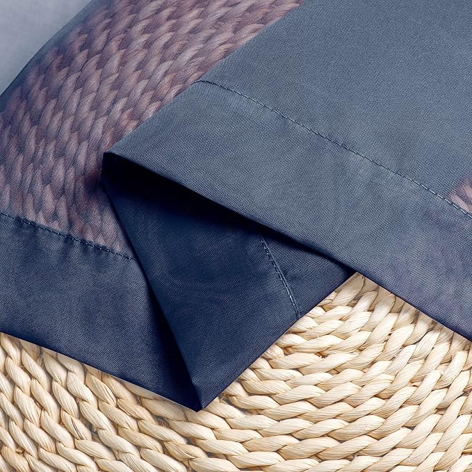 OWENIE Blue Sheer Curtains 36 Inches 2 Panels Set - Image 6