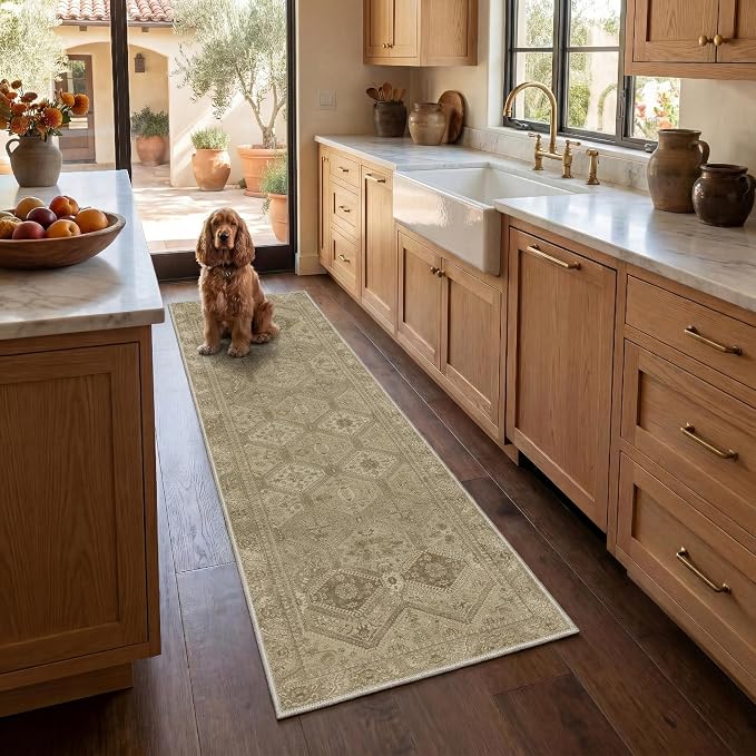 GENIMO Runner Rug 2x5 Non Slip Machine Washable Hallway Runner Rug, Low Pile by GENIMO