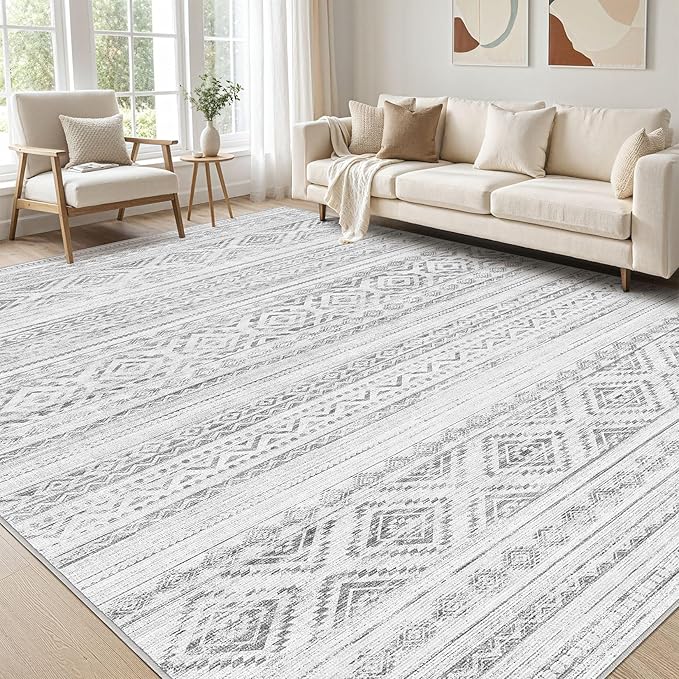 cotiled 6x9 Area Rug Living Room: Washable Boho Rugs by COTILED