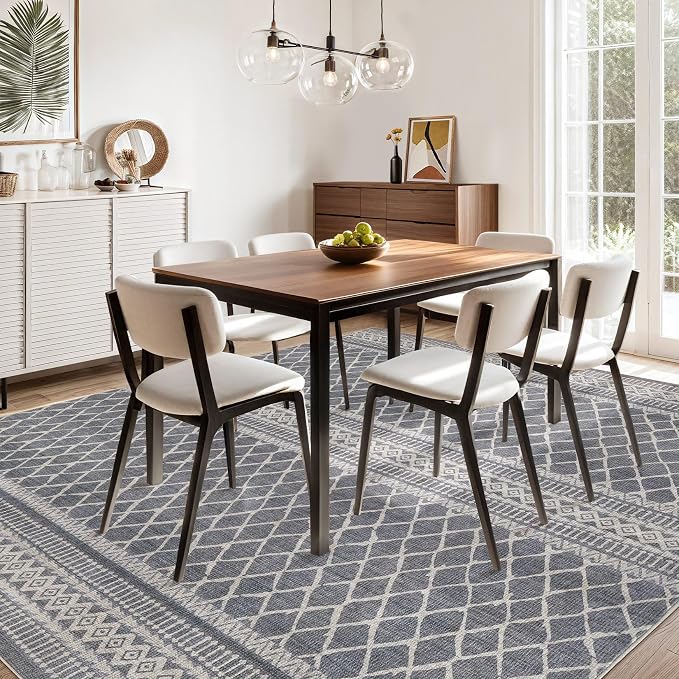 cotiled 5x7 Area Rug Living Room: Washable Boho Rugs - Image 5