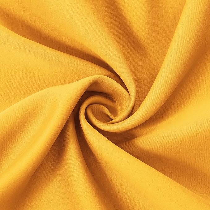 Diraysid Yellow Grommet Blackout Curtains - Image 9