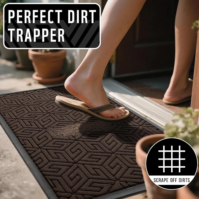 Yimobra Large Door Mat 47x32, All-Weather Waterproof Outdoor Mats - Image 3