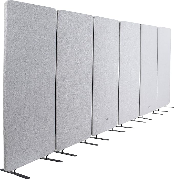 VIVO Freestanding 145 x 66 inch Privacy Panel System, Cubicle Divider, Acoustic by VIVO