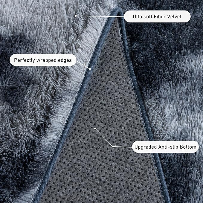 Small Area Rug, 2x3 Rug for Bedroom Shaggy Throw Rugs for Dorm Rug, Soft Tie - Image 5