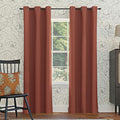 Sun Zero Easton Energy Saving Blackout Grommet Curtain Panel, Terracotta Orange by SunZero%E2%84%A2